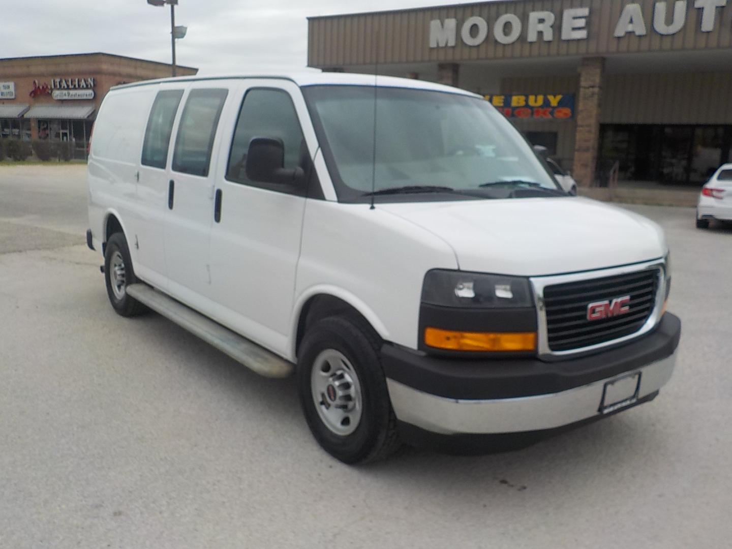 2017 White /Gray GMC Savana (1GTW7AFF8H1) with an 4.8L V8 engine, Automatic transmission, located at 1617 W Church Street, Livingston, TX, 77351, (936) 327-3600, 30.710995, -94.951157 - Hard to find work van here! This is a great value for somebody looking for a cargo van! Extremely clean for what it is! - Photo#1